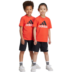 adidas Essentials Logo T-Shirt und Shorts Set Kinder A0TB - brired 110