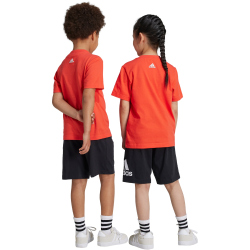 adidas Essentials Logo T-Shirt und Shorts Set Kinder A0TB - brired 110