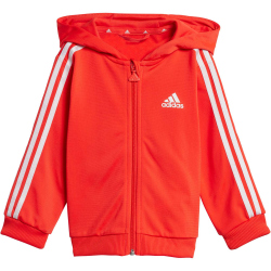 adidas Essentials Shiny Baby-Trainingsanzug mit Kapuze A0TB - brired/white 62
