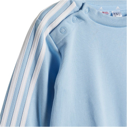 adidas Essentials 3-Streifen Baby-Jogginganzug 318A - clesky/white 92