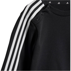 adidas Essentials 3-Streifen Baby-Jogginganzug 095A - black/white 68