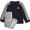 adidas Essentials 3-Streifen Baby-Jogginganzug 095A - black/white 68