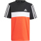 adidas Tiberio 3-Streifen Colorblock Cotton T-Shirt Kinder 095A - black/brired/white 122