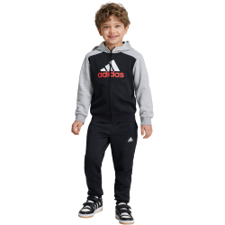 adidas Essentials Big Logo Trainingsanzug Kinder 83F7 - mgreyh/black/brired 122