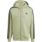 adidas Essentials 3-Streifen Kapuzenjacke Herren A98F - tengrn/black XS