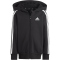adidas Essentials 3-Streifen Sweatjacke Kinder 095A - black/white 110
