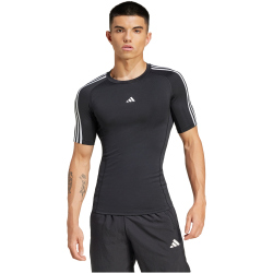 adidas TECHFIT Compression 3-Streifen Trainingsshirt Herren