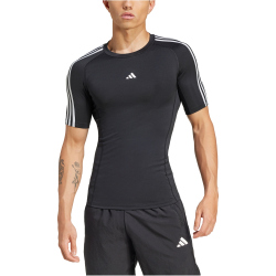 adidas TECHFIT Compression 3-Streifen Trainingsshirt Herren