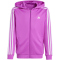 adidas Essentials AEROREADY 3-Streifen Kapuzenjacke Kinder AFAM - purbur/white 164