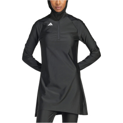 adidas Performance 3-Streifen langarm Schwimmshirt Damen 095A - black 30