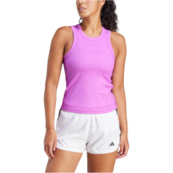 adidas Performance All Gym Seasonal Rib Tight Fit Tonal 3-Streifen Tanktop Damen AFAM - purbur S