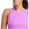 adidas Performance All Gym Seasonal Rib Tight Fit Tonal 3-Streifen Tanktop Damen AFAM - purbur S