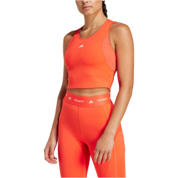 adidas Performance TECHFIT Cropped Trainings-Tanktop Damen A0TB - brired XS