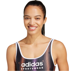adidas Sportswear Tiro U-Back Badeanzug Damen 095A - black/white 34