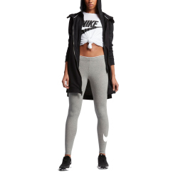 NIKE Leggings Club Logo2 Damen grau-weiss L