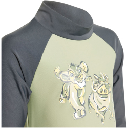 adidas Sportswear Disney Der K&ouml;nig der L&ouml;wen Rashguard langarm Funktionsshirt Kinder A98F - tengrn/carbon 104