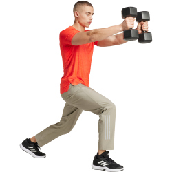 adidas Performance Gym+ Training 3-Streifen Woven Trainingshose Herren AESW - silpeb L