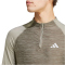 adidas Gym+ 3-Streifen 1/4-Zip langarm Trainingsshirt Herren AEYE - slpeme XXL