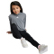 adidas Sportswear Sport-Set (Sweatshirt + Leggings) Kinder AA2T - grethr/greone/white 104