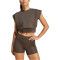 adidas Performance Power Boxy French Terry 3-Streifen Trainings-Tanktop Damen AEDR - shaoli S
