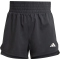 adidas Pacer Training 3-Streifen Woven High Rise Trainingsshorts Damen 095A - black/white XXS/3"