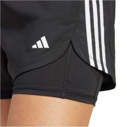 adidas Performance Pacer 3-Streifen Woven 2in1 Trainingsshorts Damen 095A - black XXS