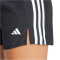 adidas 3-Streifen High-Waist Sweatshorts Damen 095A - black/white XS