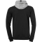 Kempa Core 2.0 Kapuzenjacke schwarz/dark grau melange 116