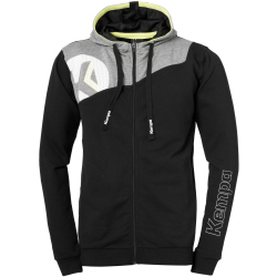 Kempa Core 2.0 Kapuzenjacke schwarz/dark grau melange 128