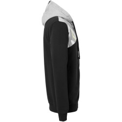 Kempa Core 2.0 Kapuzenjacke schwarz/dark grau melange L