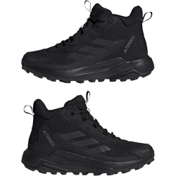 adidas TERREX Anylander RAIN.RDY Mid-Top Wanderschuhe Damen A0QM - cblack/cblack/grefou 38