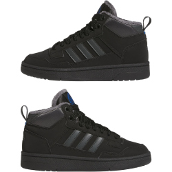 adidas Rapid Court Mid-Top Winterized Sneaker Kinder A0QM - cblack/greysix/broyal 36