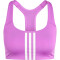 adidas Powerimpact Medium-Support 3-Streifen Sport-BH Damen AFAM - purbur M A-B