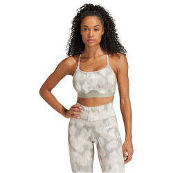 adidas Performance Aeroreact Training Essentials Flower Low Support Sport-BH Damen 077A - cwhite/silpeb XS A-B