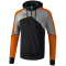 erima Premium One 2.0 Trainingsjacke mit Kapuze black/grey melange/neon orange M