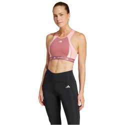 adidas Performance TECHFIT High-Neck Colorblock Medium Support Sport-BH Damen AFAK - precri XL A-B