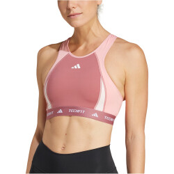 adidas Performance TECHFIT High-Neck Colorblock Medium Support Sport-BH Damen AFAK - precri L C-D