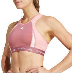 adidas Performance TECHFIT High-Neck Colorblock Medium Support Sport-BH Damen AFAK - precri L C-D