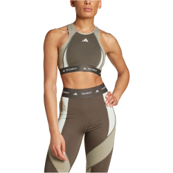 adidas Performance TECHFIT High-Neck Colorblock Medium Support Sport-BH Damen AEDR - shaoli L A-B