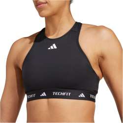 adidas TECHFIT High-Neck Medium Support Sport-BH Damen 095A - black XL A-B