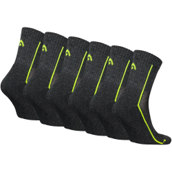 6er Pack HEAD Performance Crew Socken 001 - grey combo 39-42