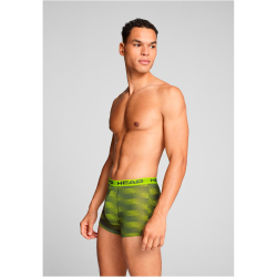 2er Pack HEAD AOP Boxershorts Herren 001 - cyber yellow/peacoat S