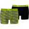 2er Pack HEAD AOP Boxershorts Herren 001 - cyber yellow/peacoat S