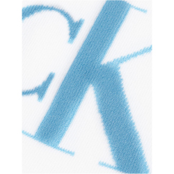 2er Pack Calvin Klein Logo Socken Herren 002 - white/light blue
