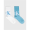 2er Pack Calvin Klein Logo Socken Herren 002 - white/light blue