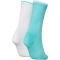 2er Pack Calvin Klein Logo Socken Damen 002 - turquoise