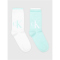 2er Pack Calvin Klein Logo Socken Damen 002 - turquoise