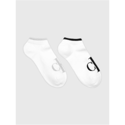 2er Pack Calvin Klein Logo Sneakersocken Damen 001 - white/black