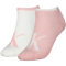 2er Pack Calvin Klein Logo Sneakersocken Damen 003 - pink/white