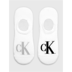 2er Pack Calvin Klein Logo High-Cut F&uuml;&szlig;linge Damen 001 - white/black